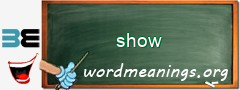 WordMeaning blackboard for show